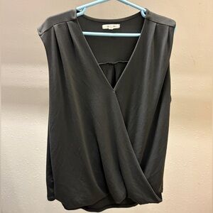 Maurices Charcoal Draped Blouse